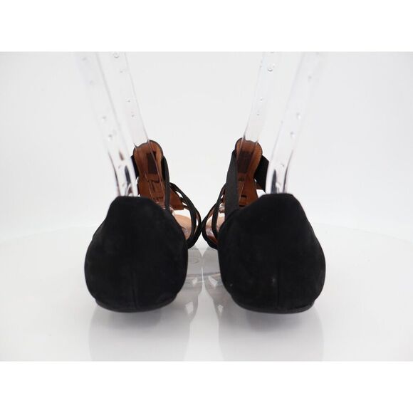 Gentle Souls Lennon Sandals Womens Size 10 Black Leather Gladiator Slip on Flats - Picture 5 of 11